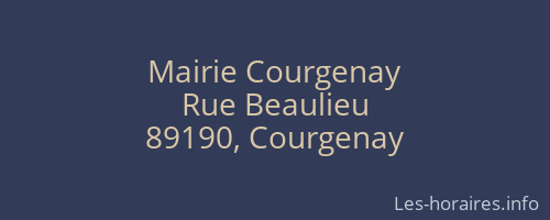 Mairie Courgenay