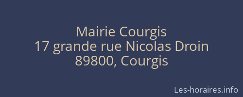 Mairie Courgis