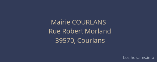 Mairie COURLANS