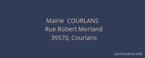 Mairie  COURLANS