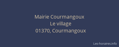 Mairie Courmangoux