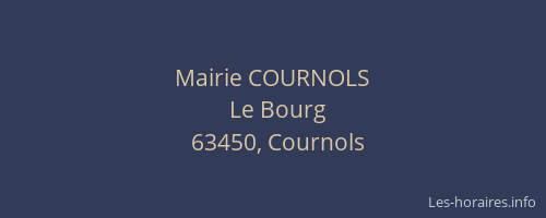 Mairie COURNOLS