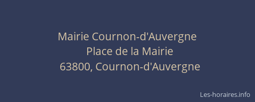Mairie Cournon-d'Auvergne