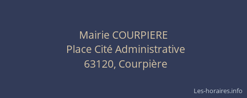 Mairie COURPIERE