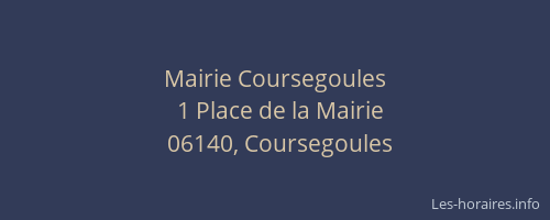 Mairie Coursegoules