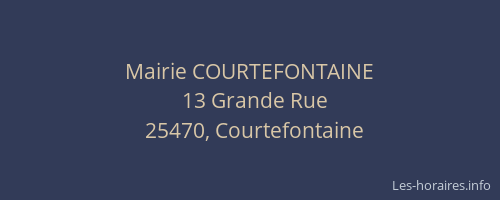Mairie COURTEFONTAINE