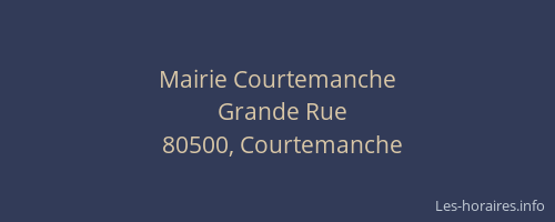 Mairie Courtemanche