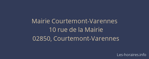 Mairie Courtemont-Varennes