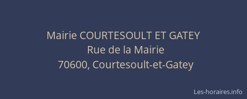 Mairie COURTESOULT ET GATEY