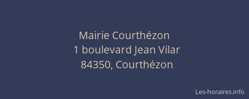 Mairie Courth&eacute;zon