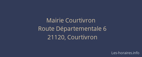 Mairie Courtivron