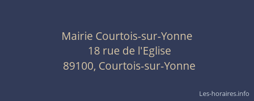 Mairie Courtois-sur-Yonne