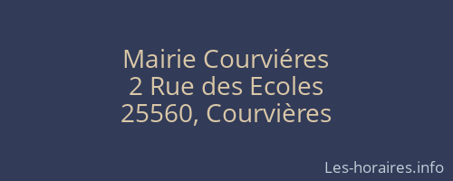 Mairie Courviéres