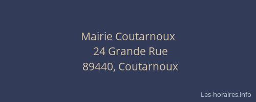 Mairie Coutarnoux