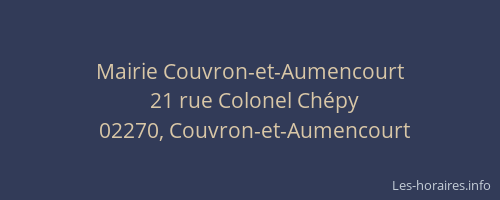 Mairie Couvron-et-Aumencourt