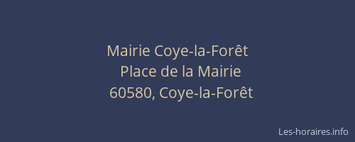 Mairie Coye-la-Forêt