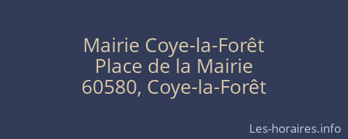 Mairie Coye-la-Forêt