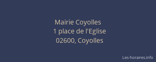 Mairie Coyolles