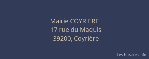 Mairie COYRIERE
