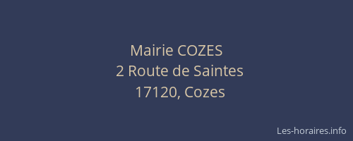 Mairie COZES