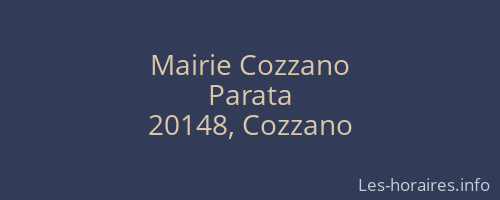 Mairie Cozzano
