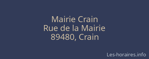 Mairie Crain