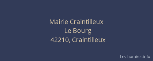 Mairie Craintilleux