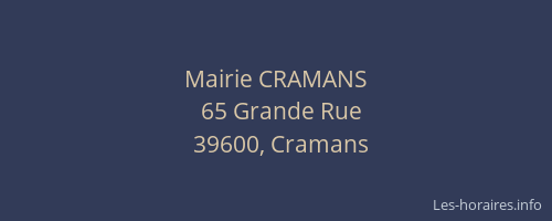 Mairie CRAMANS