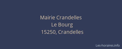 Mairie Crandelles