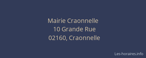 Mairie Craonnelle