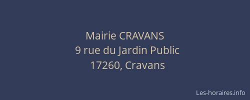 Mairie CRAVANS