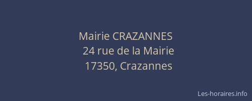 Mairie CRAZANNES