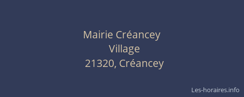 Mairie Cr&eacute;ancey