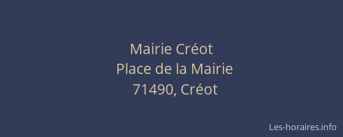 Mairie Créot