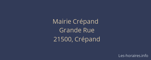 Mairie Cr&eacute;pand