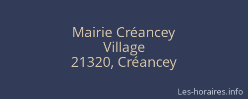 Mairie Créancey