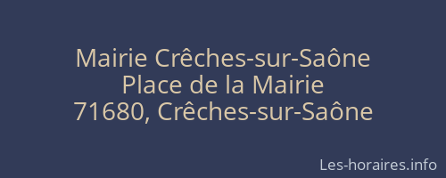 Mairie Crêches-sur-Saône