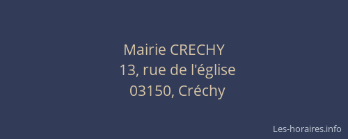 Mairie CRECHY