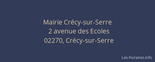 Mairie Crécy-sur-Serre