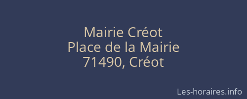 Mairie Créot