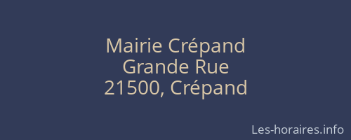 Mairie Crépand