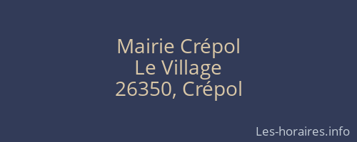 Mairie Crépol