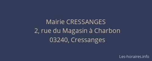 Mairie CRESSANGES