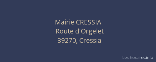Mairie CRESSIA