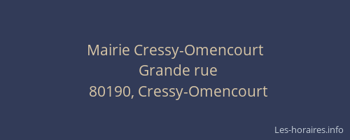 Mairie Cressy-Omencourt