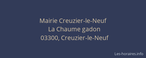 Mairie Creuzier-le-Neuf