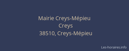Mairie Creys-M&eacute;pieu