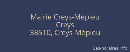 Mairie Creys-Mépieu