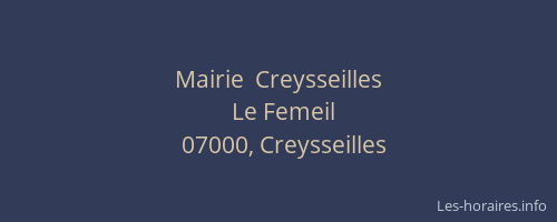 Mairie  Creysseilles