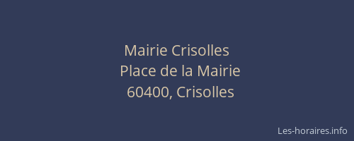 Mairie Crisolles